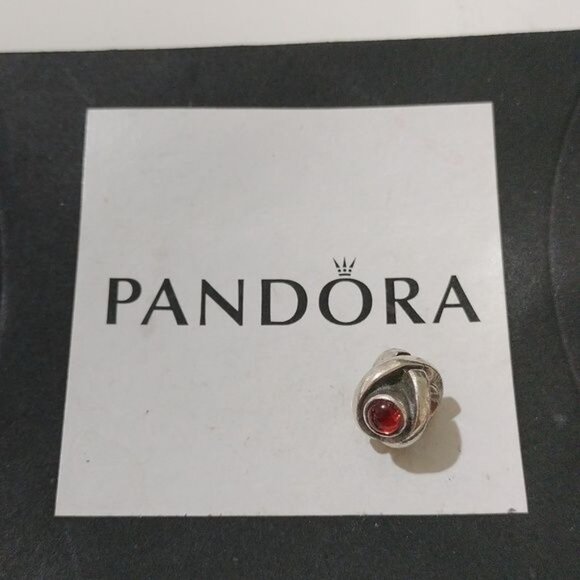 Pandora Retired Sterling Silver Garnet Eye Bead January Birthday - 790127GR - Picture 2 of 5